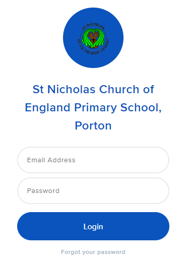 image of parents evening login in window